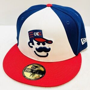 New Era Oklahoma City 89ers Tri-Cut Mascot 59FIFTY Fitted‎ Hat Cap 7 3/8 MiLB